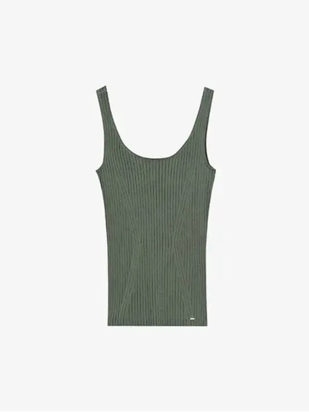 NWT Ted Baker London Ribbed Scoop Tank - Olive